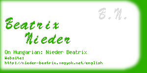 beatrix nieder business card